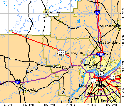 Galena, IN map