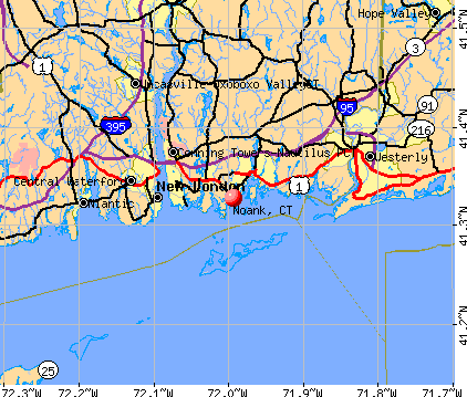 Noank, CT map