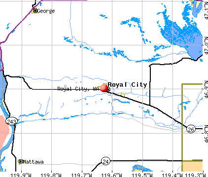 Royal City, WA map
