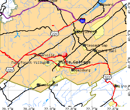Houserville, PA map