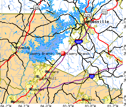 Flowery Branch, GA map