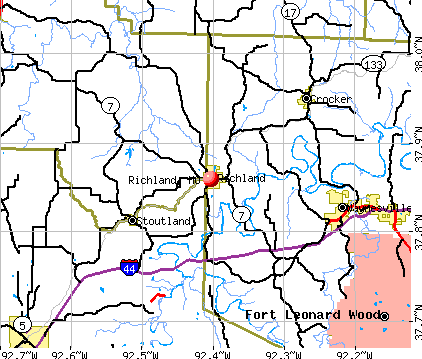 Richland, MO map