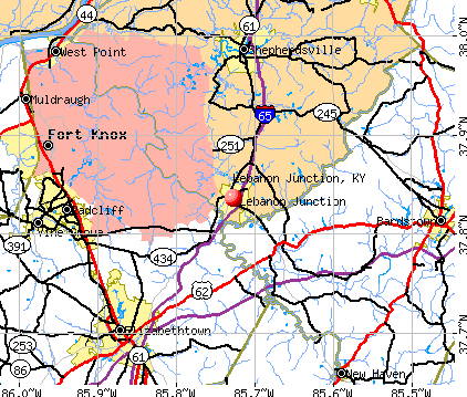 Lebanon Junction, KY map