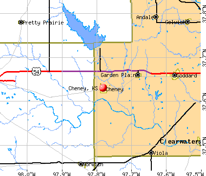 Cheney, KS map