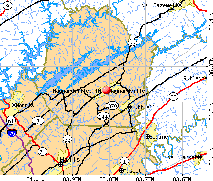 Maynardville, TN map