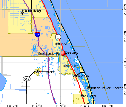 Roseland, FL map