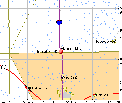 Abernathy, TX map