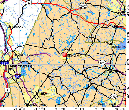 Raymond, NH map