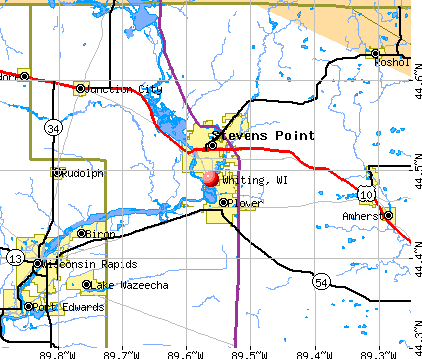 Whiting, WI map
