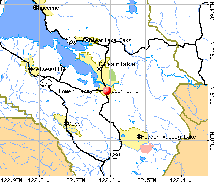 Lower Lake, CA map
