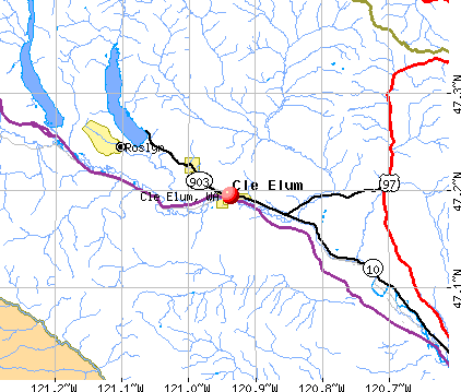 Cle Elum, WA map