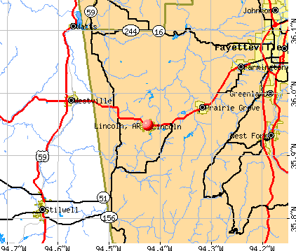 Lincoln, AR map