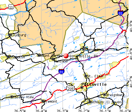 Girardville, PA map