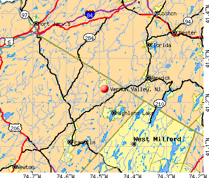 Vernon Valley, NJ map