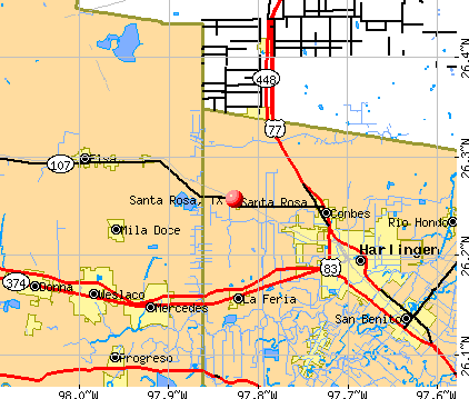 Santa Rosa, TX map