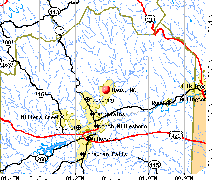 Hays, NC map