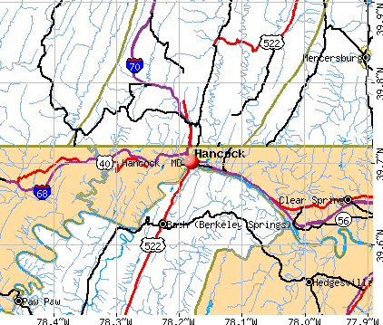 Hancock, MD map