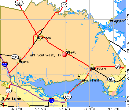 Taft Southwest, TX map