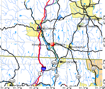 Hinsdale, NH map