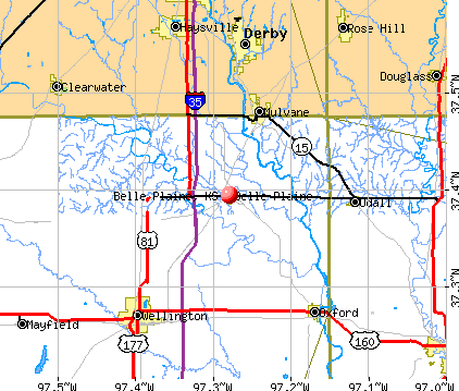 Belle Plaine, KS map