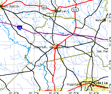 Soperton, GA map