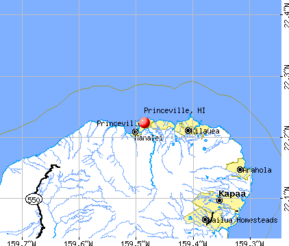 Princeville, HI map