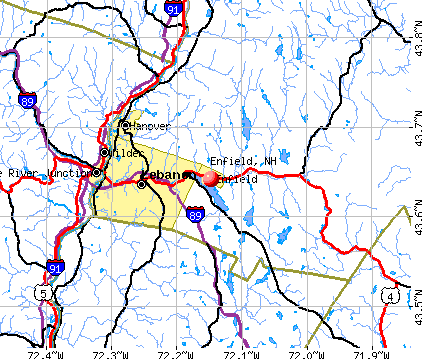 Enfield, NH map