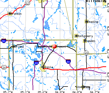 Fremont, IN map