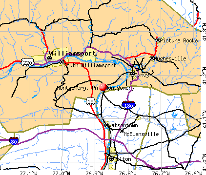 Montgomery, PA map