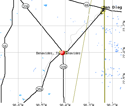Benavides, TX map