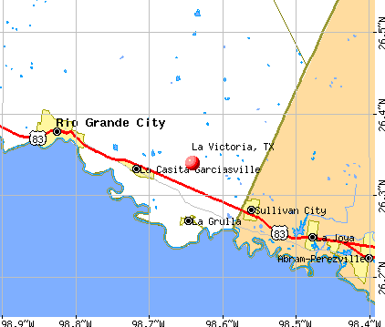 La Victoria, TX map