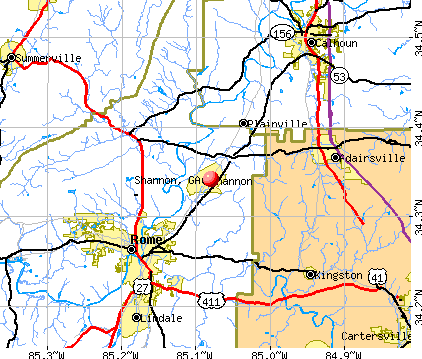 Shannon, GA map
