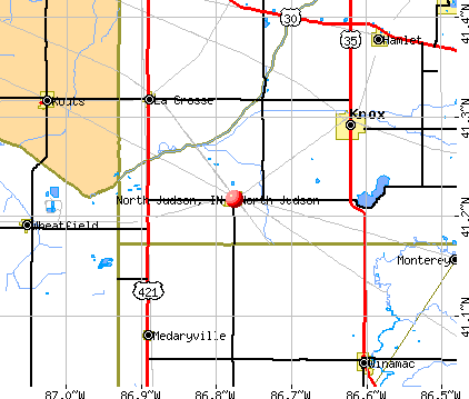 North Judson, IN map