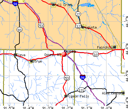 Osseo, WI map