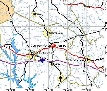 Union Point, GA map
