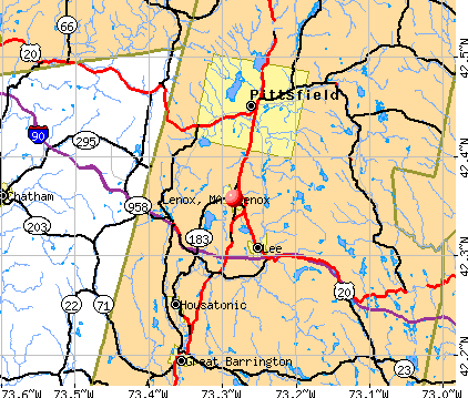 Lenox, MA map