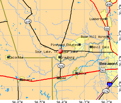 Sour Lake, TX map