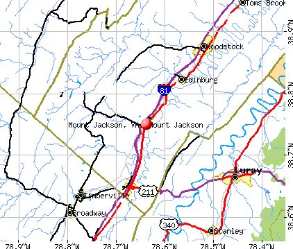 Mount Jackson, VA map