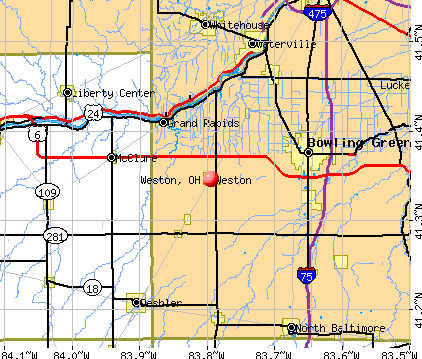Weston, OH map
