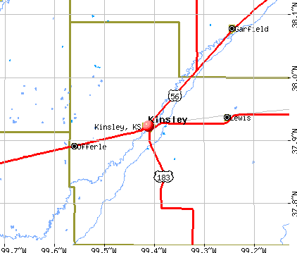 Kinsley, KS map
