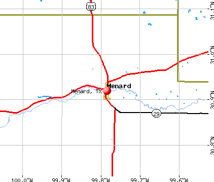 Menard, TX map