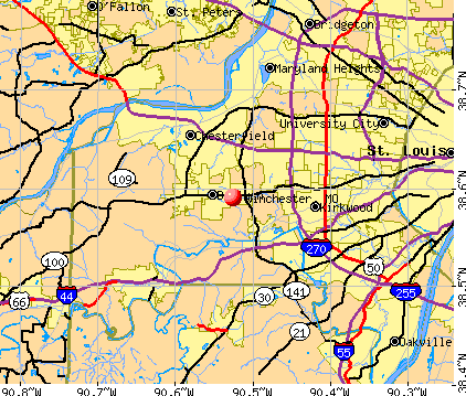 Winchester, MO map