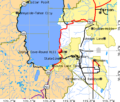 Zephyr Cove Lake Tahoe Map