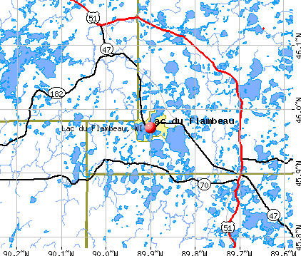 Lac du Flambeau, WI map