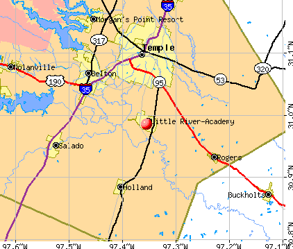 Little River-Academy, TX map