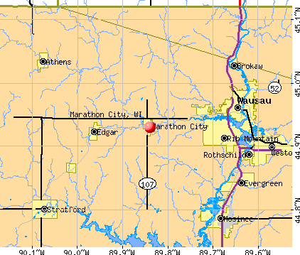 Marathon City, WI map