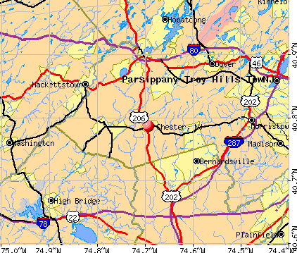 Chester, NJ map