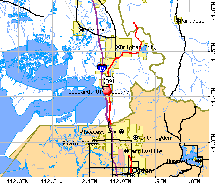 Willard, UT map