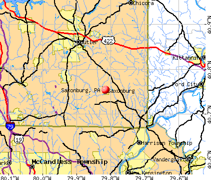Saxonburg, PA map