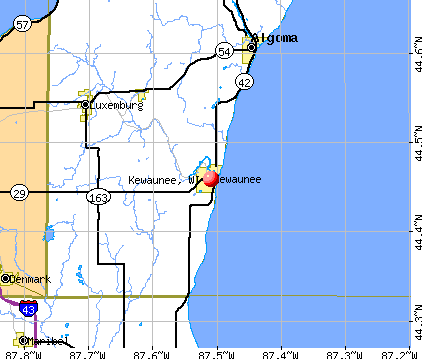 Kewaunee, WI map
